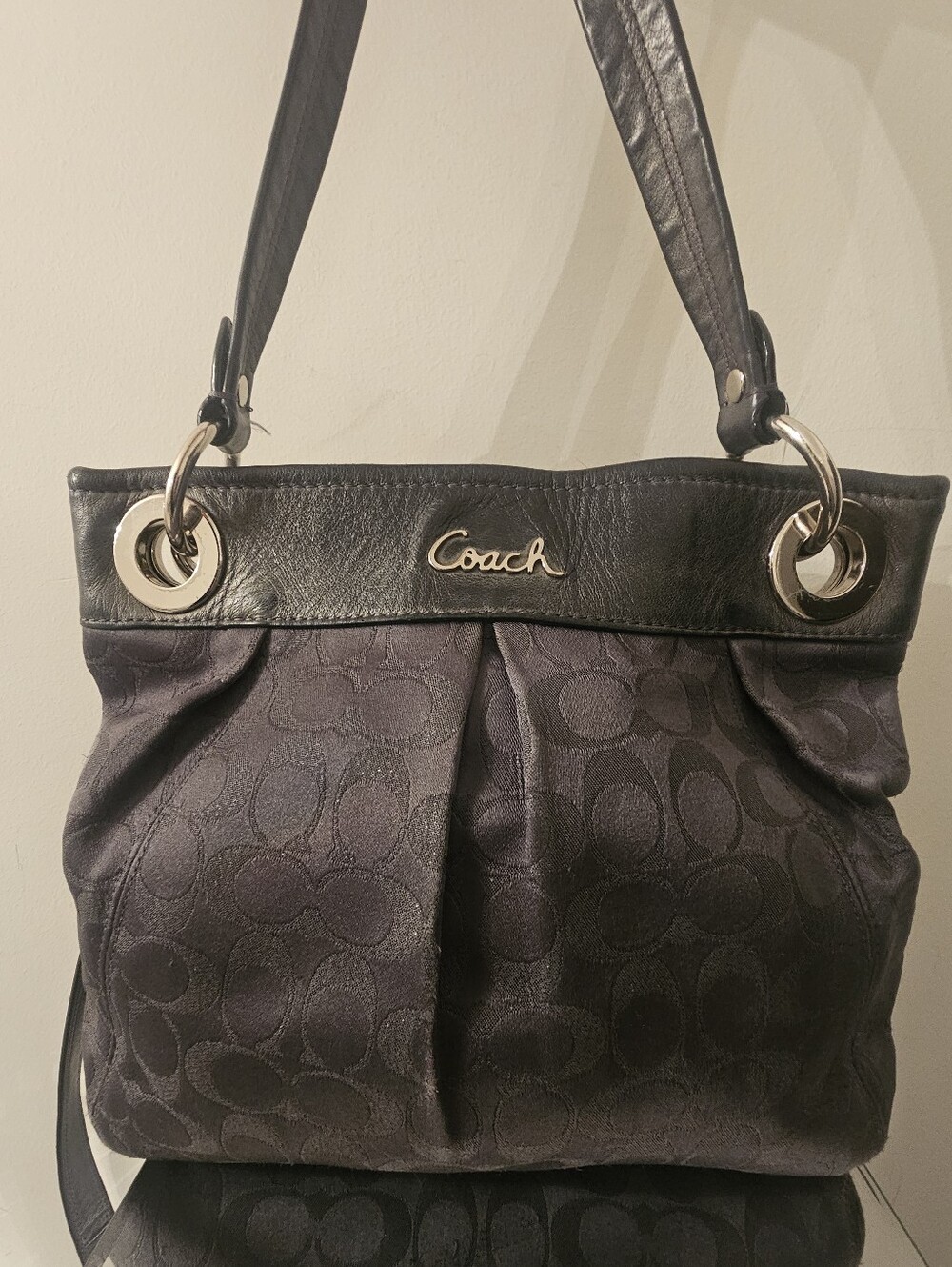 Coach Black Signature Shoulder Bag